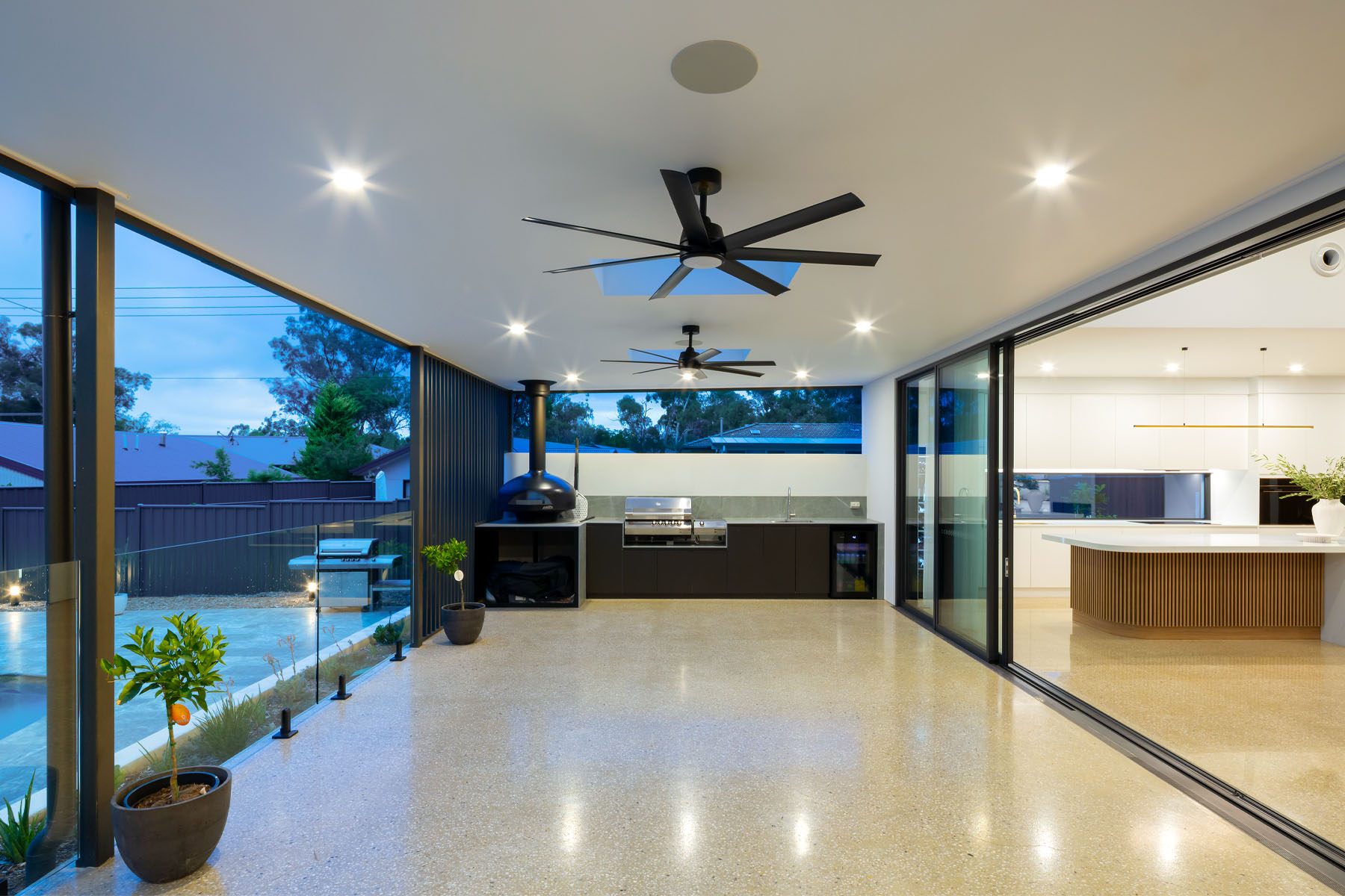 Poolside family living gallery image